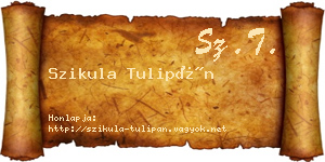 Szikula Tulipán névjegykártya